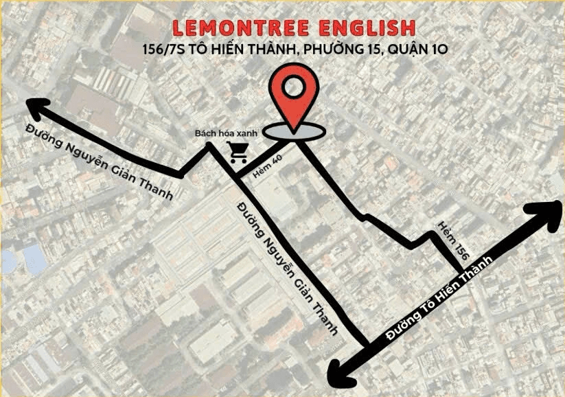 Bản đồ Lemontree English - 156/7S Tô Hiến Thành, Phường 15, Quận 10
